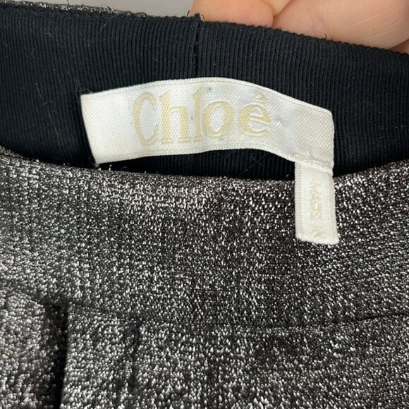 Chloe metallic lame pant crop 38 - Picture 8 of 10
